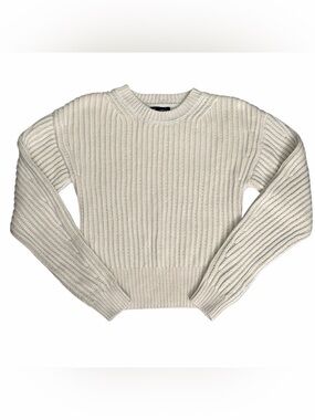 Gap 100% Cotton Barrel Sleeve Crop Sweater Size XSmall